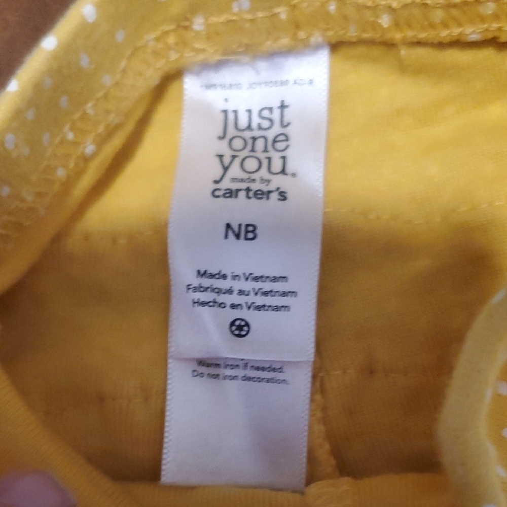 🐻 Carter's Sunny Yellow Dotted Pants - Picture 2 of 3